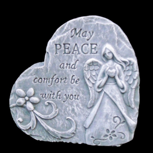 Peace and Comfort Standing Heart 7" 