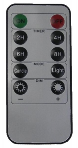Remote For LED Flickering Flameless Pillar Candles On/Off, Timer and Dimmer