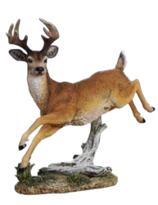 Resin Leaping Deer Figurine 7.5" x 8" 
