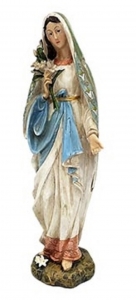 Resin Mary with Lilies 12" 