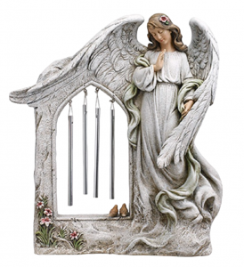 Resin Praying Angel Wind Chime  11" 
