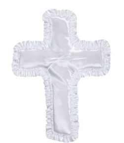 Satin Cross Pillow (White Only)
