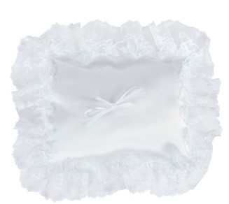 Satin/Lace Retangular Pillow 
Ivory or White 