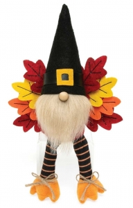 Small Tom Turkey Gnome with Legs 10''