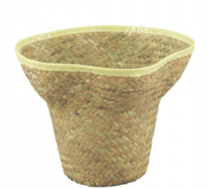 Soft Palm Hat Basket Pot Cover 6" 