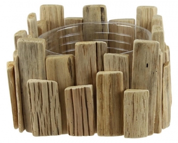 Square Wood Slat Planter with Liner
7.75" square x 4.75"