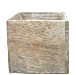 Stained Square Wooden Cube with Liner 5"