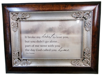 Stained Wood It Broke My Heart 
6" x 8", Plays Amazing Grace