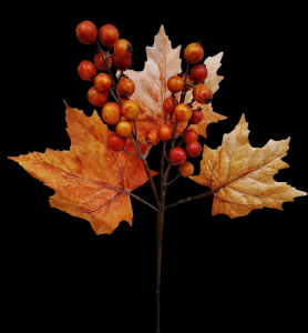 Weatherproof Maple Leaf Berry Pick Set of 12 14" 