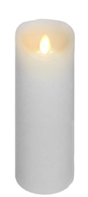 White LED Flickering Flameless Pillar Candle  with Timer  3 Sizes 
Works with Remote 32754