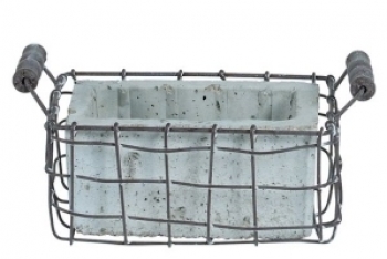 Wire Rectangle with Concrete Insert
6.75" x 4"