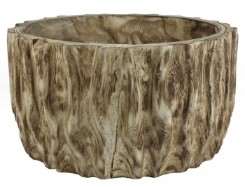 Wooden Paulownia Bowl 
12.75" x 7", 10'' Opening
