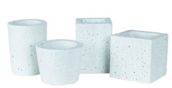 Assorted White Concrete Pots S/4
3" - 4.75"