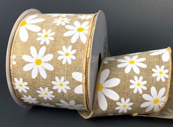 #40 Wired Natural Linen Daisies
2.5" x 10yd