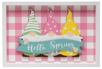 Wooden Hello Spring Gnome Sign
9.75" x 7"