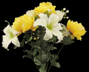Cream/Yellow Mixed Lily Peony Dahlia x 18
22"