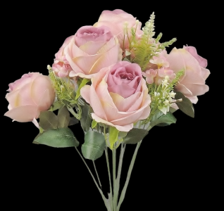 Pink/Mauve Cabbage Rose x 13
21"