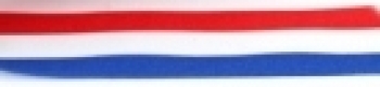 #3 Tri-Color Plastic Satin Red/White/Blue 5/8" x 50yd!