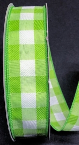 #9 Wired Lime/White Buffalo Plaid
1.5" x 50yd!