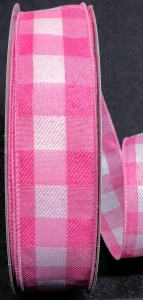 #9 Wired Pink/White Buffalo Plaid
1.5" x 50yd!