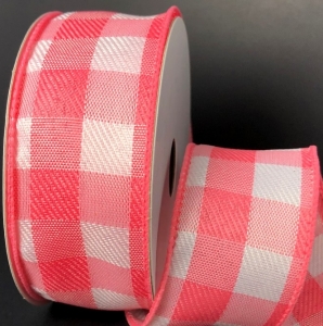 #9 Wired Coral/White Buffalo Plaid
1.5" x 10yd