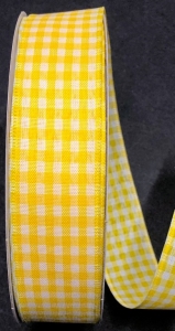 #9 Wired Yellow/White Gingham
1.5" x 50yd!