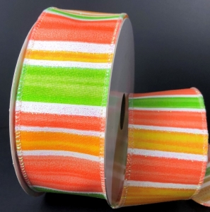 #9 Wired Lime/Orange/Coral Ombre Stripes 