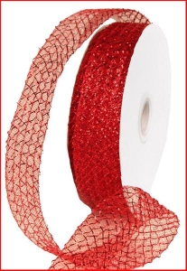 #9 Red Deco Flex Ribbon 1.5'' x 30yd