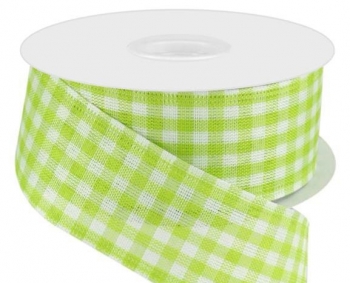 #9 Wired Apple Green Gingham
1.5" x 50yd!