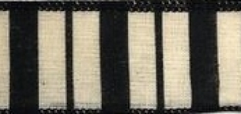 #9 Wired Black Varied Stripes  1.5" x 10yd