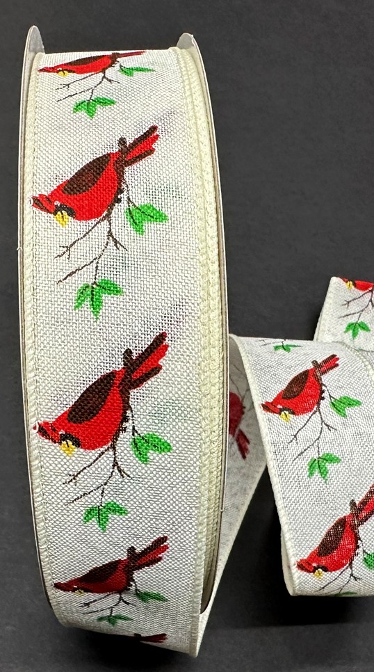 #9 Wired Cardinals on Linen
1.5" x 50yd!