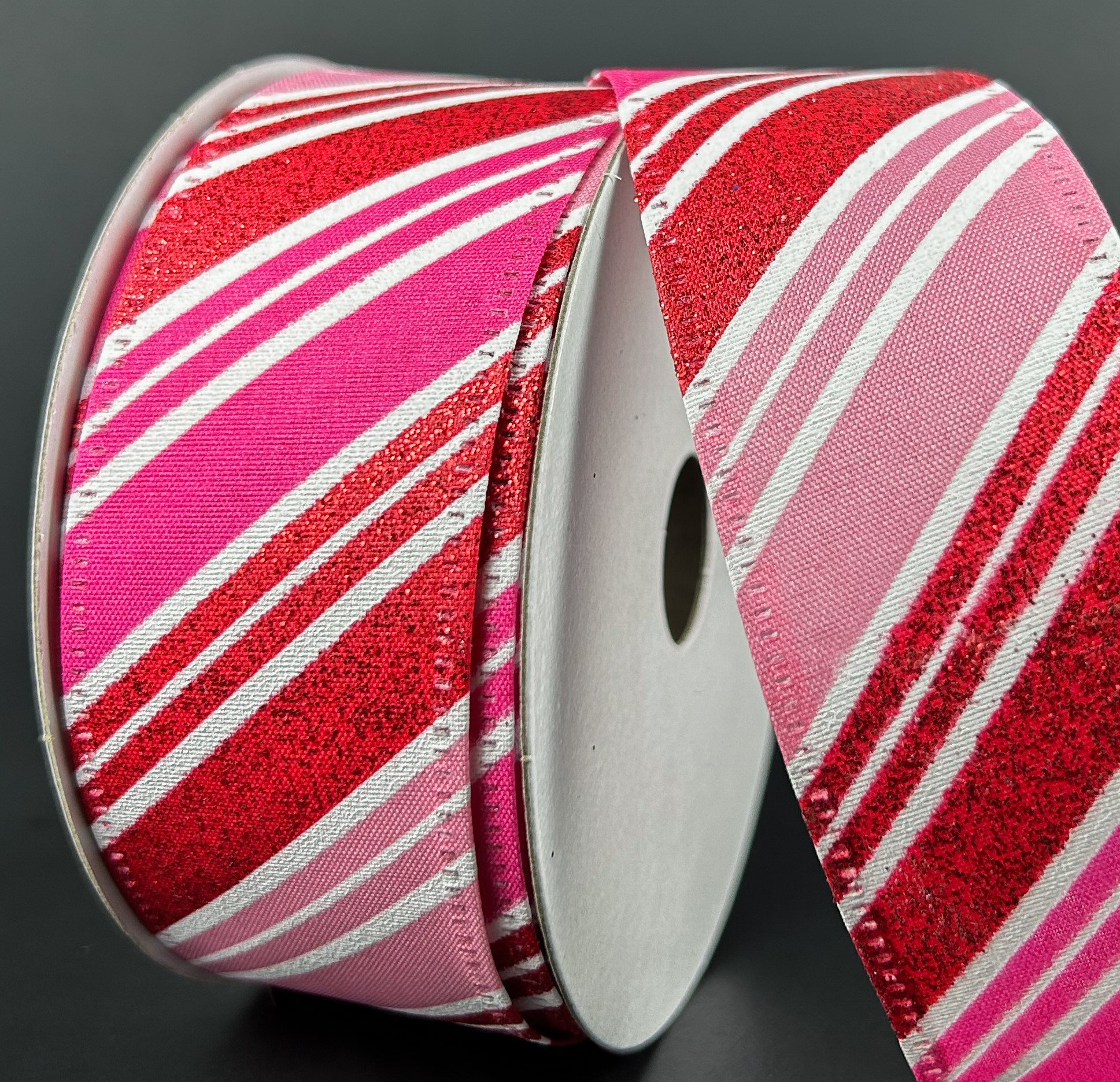 #9 Wired Diagonal Glitter Stripe 
1.5" x 10yd