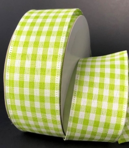 #9 Wired Green Gingham 
1.5" x 10yd