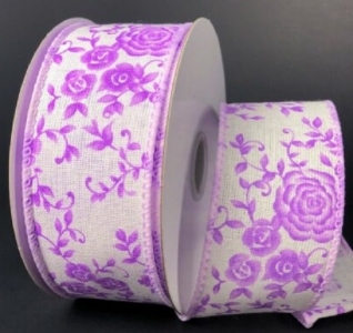 #9 Wired Lavender Ombre Roses 
1.5" x 10yd