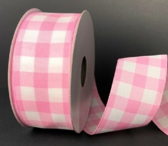 #9 Wired  Pink Chex 1.5" x 10yd