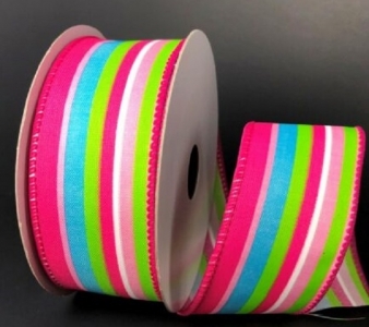 #9 Wired Pink Walla Stripes 
1.5" x 10yd