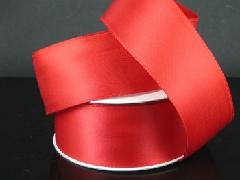 #9 Wired Red Double Face Satin 
1.5" x 25yd