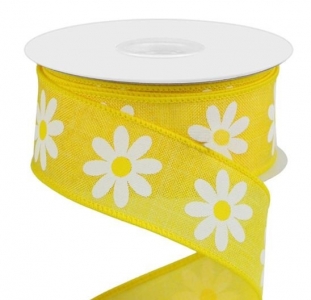 #9 Wired Yellow Daisies 
1.5" x 10yd