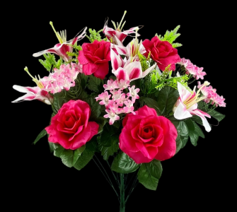 Beauty Mixed Lily Hydrangea Rose x 18
22"
