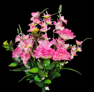 Beauty Mixed Rose Lily Stock x 18 
26"