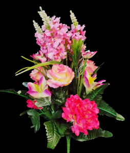Beauty Mixed Rose Peony Delphinium x 18 
22"