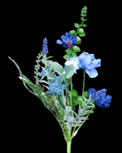 Blue Flower Mixed Foliage Spray
15"
