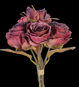 Burgundy Dried Mixed Rose Hydrangea Bundle x 4
12"
