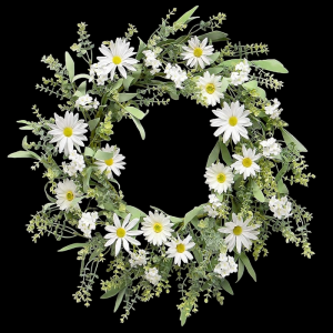 Daisy Boxwood Wreath
22''