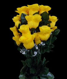 Golden Yellow Giant Rose Bud with Gyp x 24
24"
