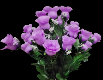 Lavender Giant Rose Bud with Gyp x 24
24"