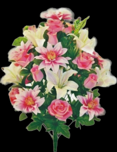 Pink Mixed Color Fast Dahlia Lily Rose Bud x 30 
27"