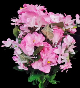 Pink Mixed Hibiscus Rose Bud Zinnia x 36 
24"