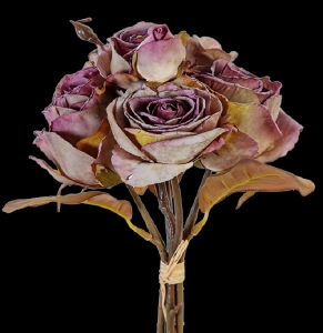 Purple Dried Mixed Rose Hydrangea Bundle x 4
12"