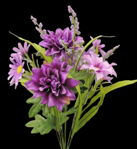 Purple Mixed Dahlia Daisy x 10 
19"